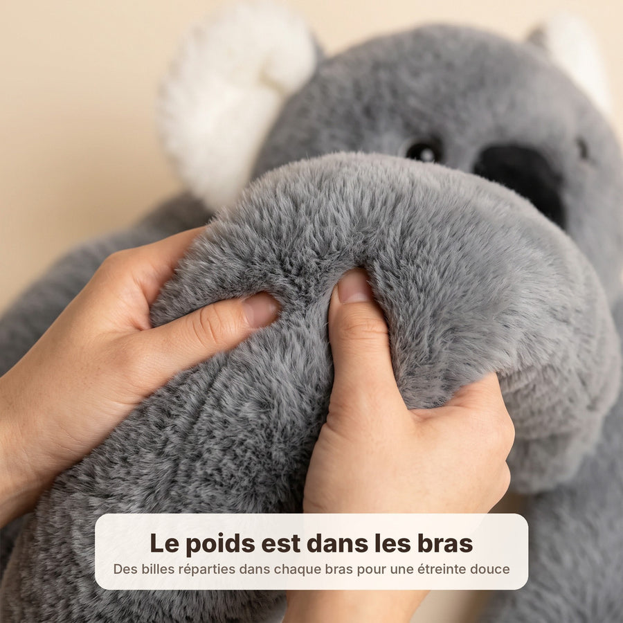 CALMIO™ Peluche lestée anti-stress apaisante - sommeil & relaxation enfant adulte - GamLight