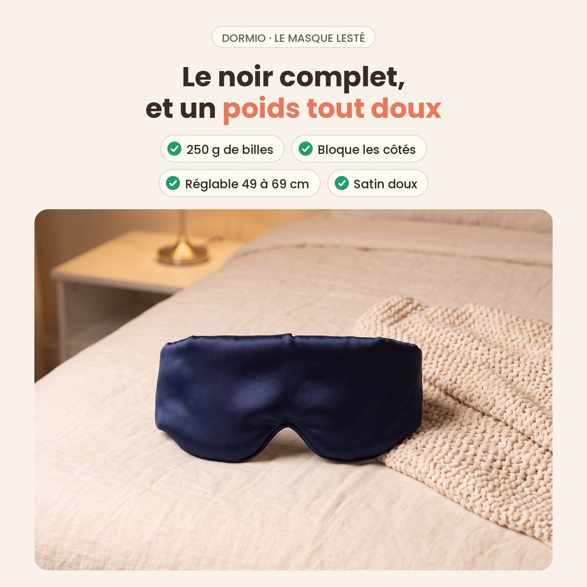 Dormio - Le masque de nuit lesté - GamLight